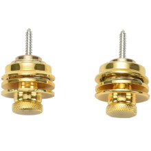 2pcs Non-slip Guitar Strap Lock Guitar Belts Buckle Button Thread For Acoustic Electric Bass Guitar Strap Parts Accessories-gold