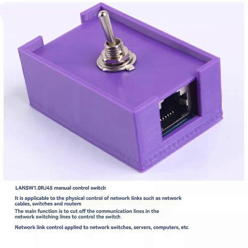 Network RJ45 LAN CAT5/CAT6 Twisted Pair Control Switch Toggle Switch Network Cable Switch 2