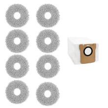 8 Pack Mop Pads compatible for Dreame L10S Ultra, Washable Mop Pads compatible for Dreame L10 Ultra / L10S Pro / L10S Ultra Robot Vacuum