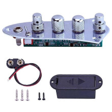 5 Jazz JB Bass Loaded Wired Control Plate for 4/5 String Bass Guitar Parts JB-08CR
