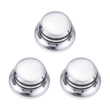 3Pcs Guitar Metal Top Hat Tone Tuning Knobs For Chrome