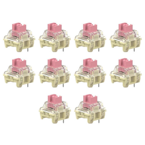 10PCS Ροζ Πληκτρολόγιο Axis V2 Ασημί Μηχανικό Πληκτρολόγιο A