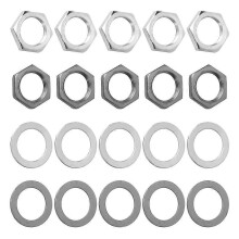 10 Set 3/8 inch Guitar Bass Nuts Washers 9.36mm for Guitar Bass Socket Connector