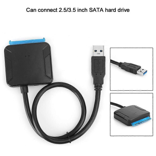 SATA to USB 3.0 Cable 2.5/3.5 inch Square SSD Hard Drive and Conversion Line Adapter 1