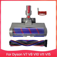 Golvborstehuvud för V7 V8 V10 V11 V15 Dammsugare Reservdelar Golvborste med LED-lampa