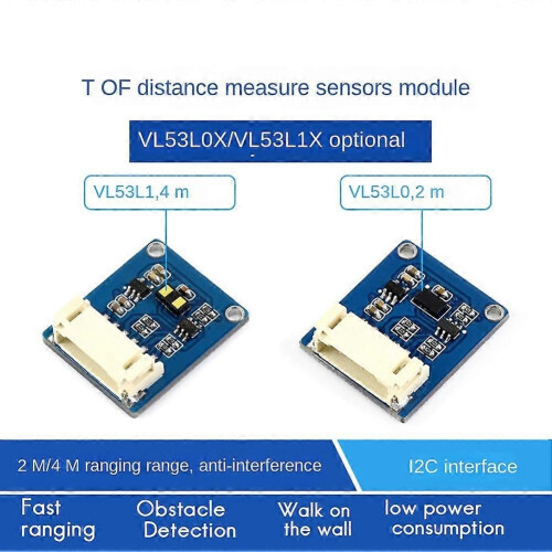 Waveshare Time-Of-Flight Ranging Sensor Module Accurate Ranging I2C Interface TOF Sensor (VL53L1X 4M) 2