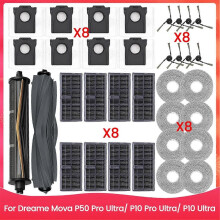För P50 Pro Ultra/ P10 Pro Ultra/ P10 Ultra Reservdel Huvud Tricut Sidoborste HEPA-filter Moppduk