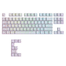 97 klawiszy konturowych PBT Double Shot Keycaps podświetlane, półprzezroczyste