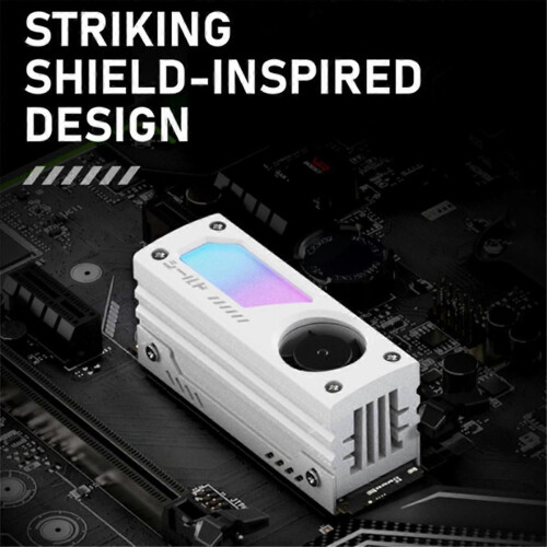 Ψύκτρα ARGB M.2 SSD με ενσωματωμένο ανεμιστήρα PWM 20 mm, ψύκτρα SSD 2
