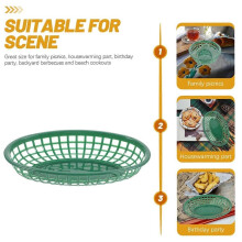 10Pcs Plastic Food Storage Baskets Snack Serving Containers for Fruits Food Use