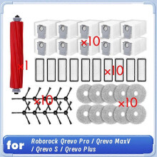 För Qrevo Pro / Qrevo MaxV / Qrevo S / Qrevo Plus robotdammsugare med rulle och sidoborste, HEPA-filter