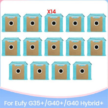14 st dammpåsar för G35+, G40+, G40 Hybrid+ robotdammsugare, reservdelar, non-woven dammpåse
