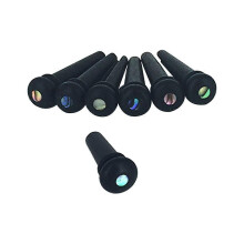 Ebony Guitar Bridge Pins,Ebony End Pin,Endpin,Abanlone Dot for Acoustic Guitar Parts Replacement (Black)