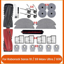 27 delar reservdelar till Saros 10 / S9 Maxv Ultra / G30 dammsugare huvudsidoborste filter mopp P