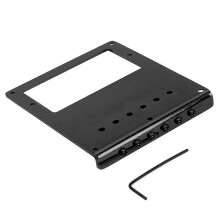 6 Saddle Tele Bridge Tailpiece Tele Humbucker TL Guitar Bridge for Guitar Black