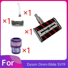 För Omni-Glide SV19 dammsugartillsats, reservdel för mjukt rengöringshuvud med brytarlås, filter B