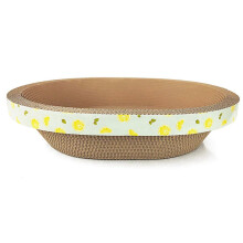 Cat Scratcher Bed Round Bowl Shape Corrugated Paper Scratch Resistant Cat Scratcher Cardboard Scratching Board for Home