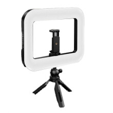 20W Tricolor Ring LED Rechargeable Fill Light Portable Mobile Phone Live Broadcast Desktop Selfie Li