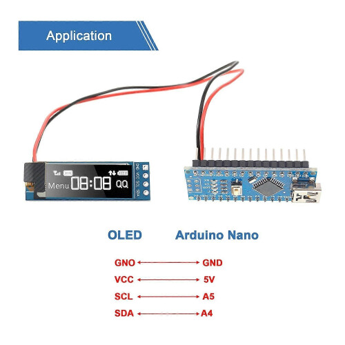 5 Pieces I2C Display Module 0.91 Inch I2C OLED Display Module I2C OLED Screen Driver DC 3.3V-5V(Whit 2