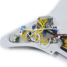 White 3 Ply Electric Guitar Humbucker Left Handed Pickguard Pickup