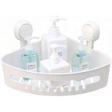 Heavy Duty Bath Organizer with Quick Drainage and Strong Adhesive Shelf for Shower Caddy