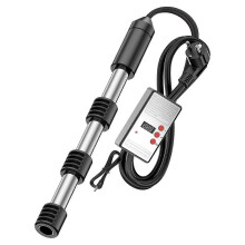 Calentador de agua de inmersión, 2500 W, calentador eléctrico portátil de acero inoxidable con cubierta