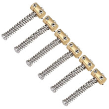 Juego de 6 selletas de latón compensadas para puente de guitarra (piezas de repuesto)