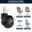 4PCS Office Chair Replacement Wheel - Quiet & Smooth Gliding,Black 3