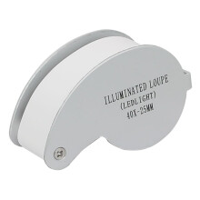40 Times Double LED Lamp Folding Magnifying Glass is Suitable for Jade Jewelry Collection and Appreciation Silver