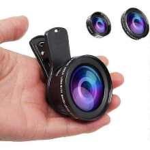 Kit de lentes universales para cámara de teléfono: Lente gran angular 2 en 1 de 0,45x y lente macro
