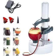 Electric Potato Peeler, Electric Peeler, Electric Vegetable Peeler for Round Potatoes, s, with 2 Blades, Easy to Clean