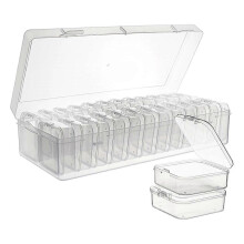 Bead Storage Containers, 48 Small Clear Bead Organizer Box 1 sets