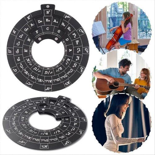 Τροχός συγχορδίας κιθάρας Circle of Fifths Wheel Ξύλινο εργαλείο