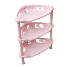 Corner Shower Shelf SpaceSaving Triangle Bathroom Organizer Plastic Rack for Kitchen Storage