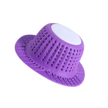 Purple Bathtub Drain Stopper Silicone Plug, Easy Installation Anti‑Clog Durable Design