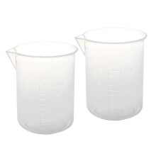 2 pcs 50 ml laboratory plastic water liquid measuring cup parent