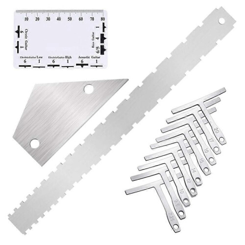 Guitar Luthier Measuring Tool Kit Guitar String Ruler Lower String Radius Gauge Guitar Repair Tools Guitar Accessories