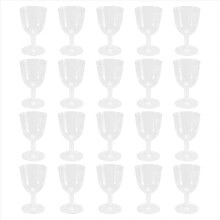 Transparente, recycelbare Weingläser aus Kunststoff – bruchsichere Weingläser, 20 Stück