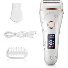Women's Electric Razor - Wet & Dry Rechargeable Cordless Painless Shaver for Legs, Underarms & Bikini, Body Hair Remover & Trimmer for Women