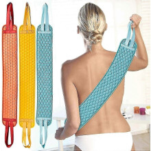 3-częściowy peeling do pleców pod prysznic, dwustronny peeling do wanny z uchwytami – myjka złuszczająca