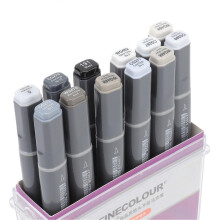 12-teiliges Set Acryl-Farbmarker, umweltfreundlich, sicher, vielseitig einsetzbar, doppelseitig
