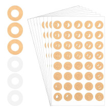 800 pezzi di carta forata recompatibile con colla, 1/4 di pollice (carta kraft e trasparente)