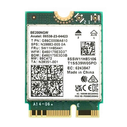 WiFi 7 for BE200 Wireless Network Card Wifi Card M.2 Adapter