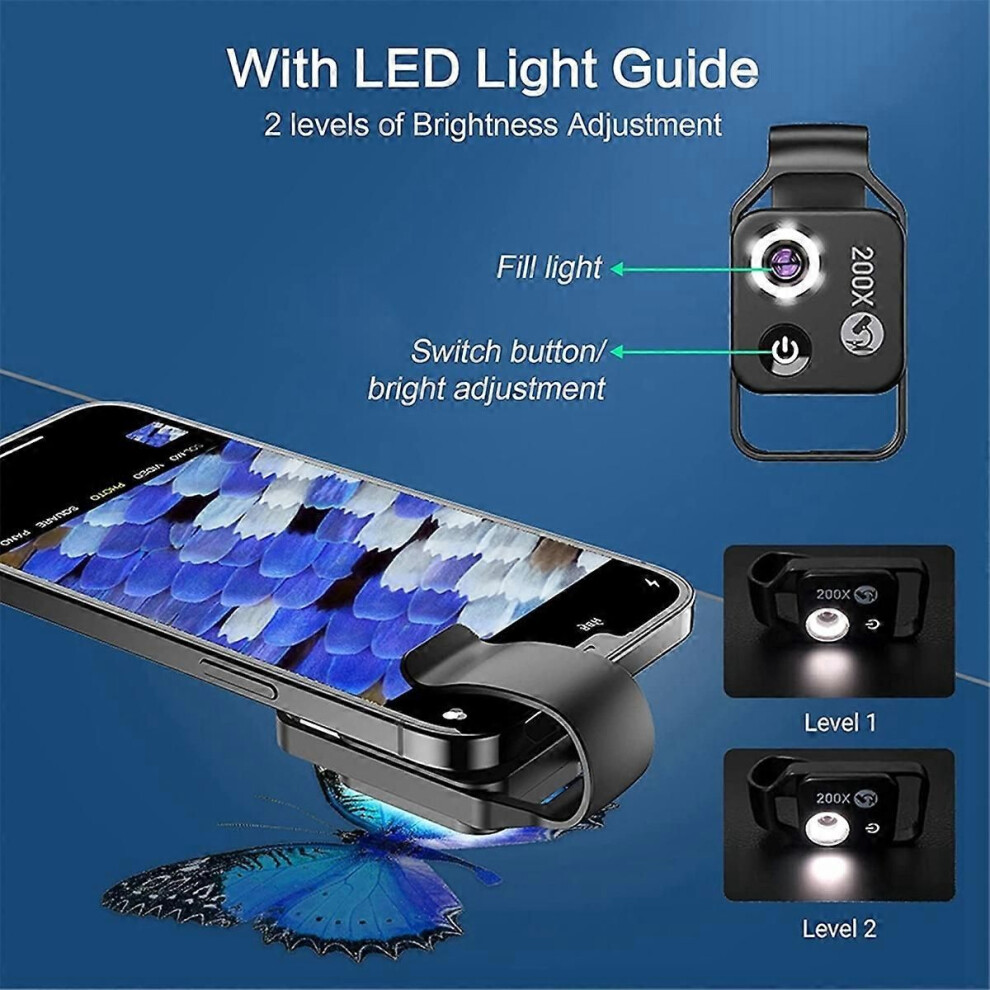 Magnification Microscope Lens For Ios Android All Smartphones, White 9319739792485
