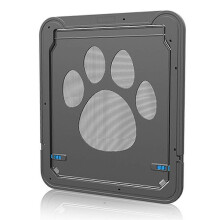 Sportello per animali domestici con chiusura a 4 vie, compatibile con finestre a zanzariera.