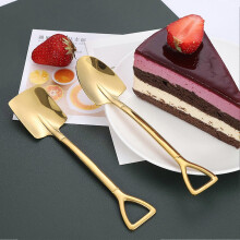 Stainless Steel Spade Dessert Spoon Domstic Use Multifunctional Fruit Cake Ice Cream Coffee Kitchen Seasoner Shovel Spoon