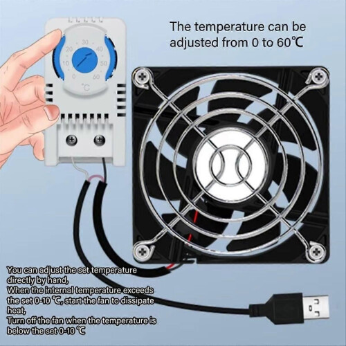 USB Cabinet 80mm Fan Quiet Cooling Fan System 2