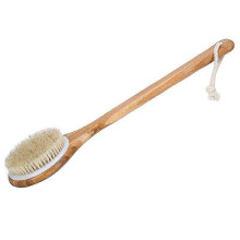 Best Bath Dry Body Brush -Natural Boar Bristles Shower Back Scrubber With Long Handle For Cellulite