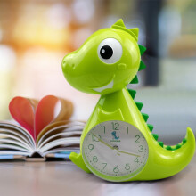 Dinosaurformet vekkerklokke for barn, grønn, 19,5 16,5 cm