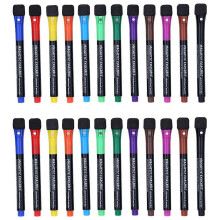 2x 12 Farben Whiteboard-Marker, trocken abwischbar, mit Radiererkappe, feine Spitze